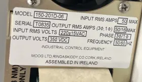 150-201d-06 Moog Brushless Technology Power Supply Used #3