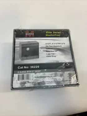 36220 Morrisproducts Wp 2 Gang Box 3-3/4 Inch Holes Gr