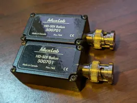 500701 Muxlab Lot Of 2 - / Hd-sdi Balun Pins 7 And 8 Black