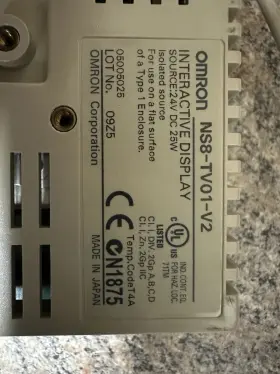 Ns8-tv01-v2 Omron Ns8-tv-v2 Interactive Display 24vdc 25w