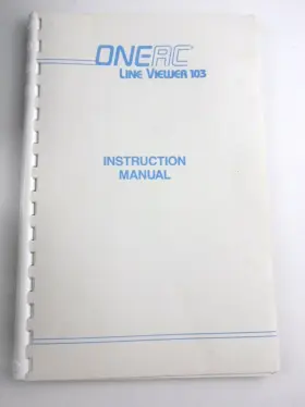 Lv-103 Oneac Line Viewer 103 With Wires Instruction Manual And Carry/storage Case #3