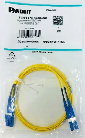 F92ellnlnsnm001 Panduit Cable 1 Meter Or 3ft 2 Fiber Patch Cord Os2 Singlemode