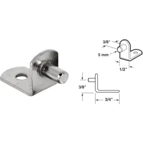 U-10171 Prime-line 5mm Nickel Metal Shelf Support 8-count U 10171
