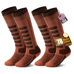 Samsox 850041012278 2-pair Merino Wool Ski Socks Mahogany S Small Samsox 850041012278 2-pair Merino Wool Ski Socks Mahogany S Small