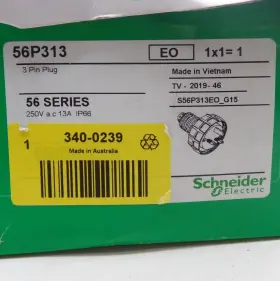 Clipsal-56 Schneider Electric 56p313 Series Top Ip56 3 Pin Plug #2