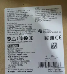 3rw3018-1bb14 Siemens New Soft Starter