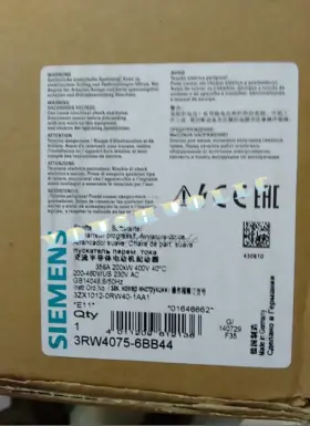 3rw4075-6bb44 Siemens 1pc New In Box Soft Starter 200kw