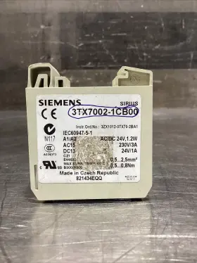 3tx7002-1cb00 Siemens 3tx70021cb00 Auxiliary Contactor 24v Used Surplus