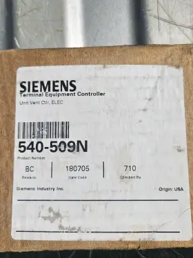 540-509n Siemens Tec Unit Vent Ctlr New Open Box Bc Revision 540509n