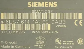 614-1ah03-0ab3 Siemens 6es7 Simatic S7 Cpu Plc Module Usa #2