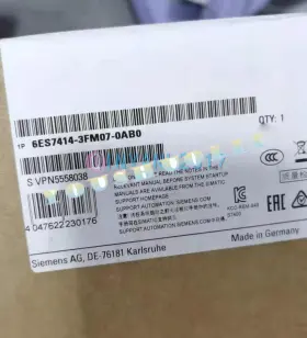 6es7414-3fm07-0ab0 Siemens 1pcs New 6es7 414-3fm07-0ab0