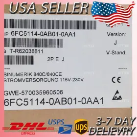 6fc5114-0ab01-0aa1 Siemens New 6fc5 114-0ab01-0aa1 840c/840ce Power Supply