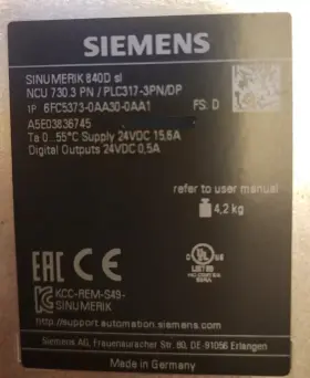6fc5373-0aa30-0aa1 Siemens Ncu 730.3 Plc317-3pn/dp 6fc53730aa300aa1 Usa Stock #3