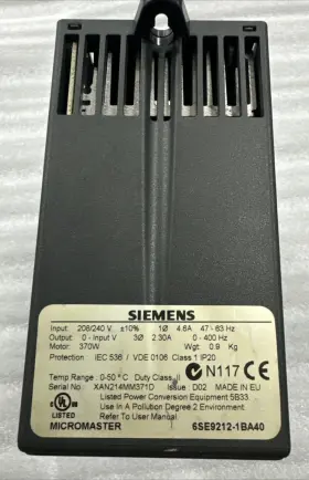 6se9212-1ba40 Siemens Micromaster 6se92121ba40 Frequency Inverter #3