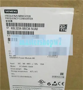 6sl3224-0be34-5ua0 Siemens 6sl3 224-0be34-5ua0 New G120 Pm240 Power Module
