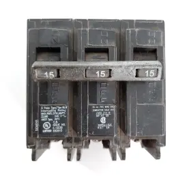B315h Siemens Circuit Breaker 240 V 60 Hz 3 Poles 15 Amp Bolt On
