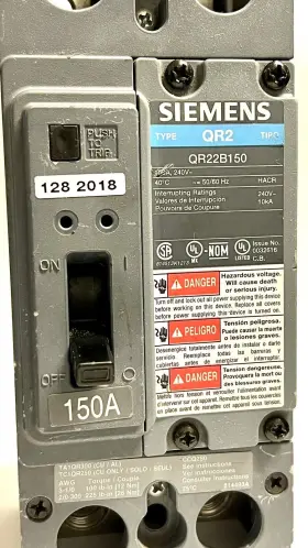 Qr22b150l Siemens Qr22b150 Circuit Breaker 2 Pole 150 Amp #2