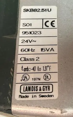 Skb82.51u Siemens Actuator 24v - 15va Class 2 #2