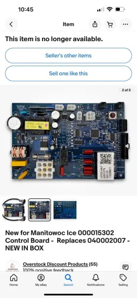 000015302 Sipye 040002007 New For Manitowoc Ice Control Board - Replaces In Box #2