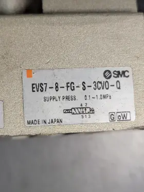 Evs7-8-fg-s-3cv0-q Smc Solenoid Valve New No Box W Gasket Free Ship Loc Bb #2