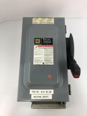 H362awc Square D Heavy-duty Safety Fusible Disconnect Switch Ser. F07 600vac 60a