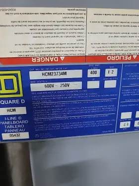 Hcm23734m Square D 3 Phase Mcb Panel Board 400 Amp 600v #3