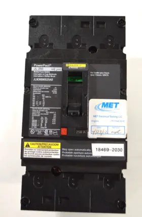 Jln36000s25ab Square D Lot Of 10 Powerpact Jl 250 Molded Case Switch 600v 250a