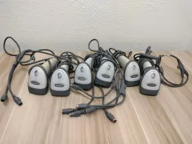 Ls2208-sr20001r-kr Symbol Lot Of 6 Barcode Scanner With Wedge Cable