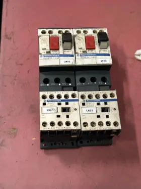 Gv2me10 Telemecanique Push Button / 4-6.3a With Lp4k12 01bw3 Contactor- Lot Of 2