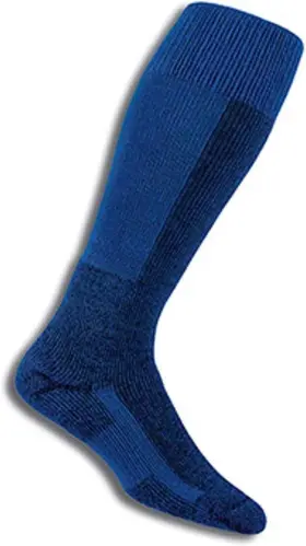 Skx13451-451-l Thorlos Skx Max Cushion Ski Over The Calf Socks Large Laser Blue