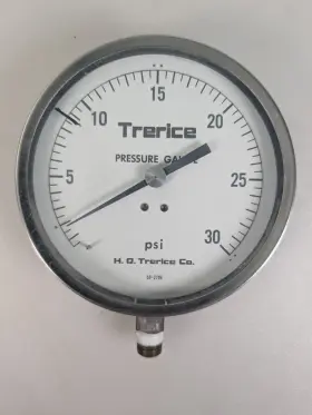 52-2709 Trerice 522709 Vintage Pressure Gauge 30psi 5 Inch Diameter