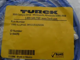 3m-0.5 Turck 4.1-2pkgc 3m-0.5/0.5/s3335 Vbrs Cable #3