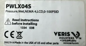 Pwlx04s Veris New Wet Differential Pressure Sensor Ships Free