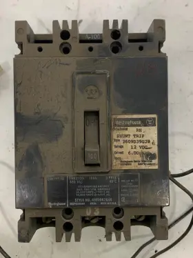 2609d39g28 Westinghouse Ehb3100l 3-pole 100a 100 Amp 480v 480 Volt With Shunt #3