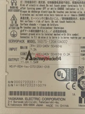 Sgd7s-120a10a002 Yaskawa 1pc Used Servo Driver