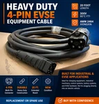 Heavy Duty 4-PIN Evse Charger Cable Industrial Power Awm 2464 300V Multi-pin New. Fixed Price $59.99.