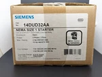 Siemens 14DUD32AA Size 3P 120/240V Starter 5.5-22A Overload New In Box Usa. Fixed Price $450.00.