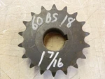 Sprocket Pitch Tooth 1-7/16" Bore Martin 60BS18. Fixed Price $24.95.