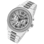 Cirros Milan White Ceramic And Silver Carbon Chronograph Watch C006G-W. Fixed Price $250.00.