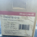 New C6097B1010 Honeywell International Gas Pressure Switch 12-60 W.c. Fixed Price $120.00.