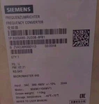 6SE6440-2UD38-8FA1 1PCS New Sealed Siemens Frequency Converter. Fixed Price $4864.25.