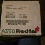 Asco Redhat Solenoid Valve 8262H232, 24/DC, Pipe 1/4, X 1/8, Nc, Brass. Fixed Price $35.00.