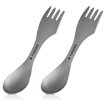 Navaris Titanium Spork Camping Utensils (set Of 2) 3-IN-1 Grey. Fixed Price $22.16.