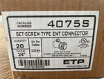 Etp 4075S - Box Of 20 3/4 Set Screw Type Emt Connector Steel Zinc Plated. Fixed Price $19.99.