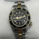 Vintage Elgin Sportsmate C006-07 Womens Watch 29MM Diver Black Dial Two Tone 6". Fixed Price $26.99.