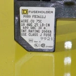 9080FB3611J Square D Type Fuse Block 30 Amp 600 Volt Pole. Fixed Price $12.49.