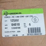 Greenlee Punch Rd 1.000 Conduit 1.687, Model 125AV, Mpn. Fixed Price $60.00.