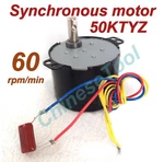 Stock Synchronous Motor 50KTYZ Ac 110V 120V 50/60HZ 60R/M Cw/ccw 6W. Fixed Price $18.35.
