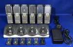 Set Of 6 Motorola MC9090-GF0HBEGA2WR Barcode Scanners W/ CHS9000 Quad-bay. Fixed Price $195.00.