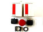 (2) Nib Cutler Hammer E22LB2B Red Emergency Stop Mushroom Pushbuttons: 40MM,. Fixed Price $80.00.